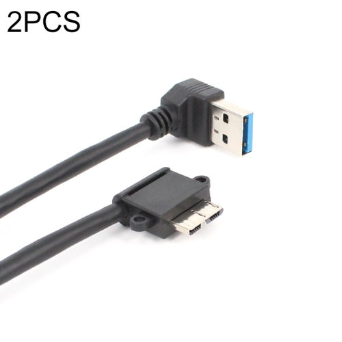 

2 PCS USB 3.0 Upper Elbow Male to Micro USB 3.0 Elbow Charging Data Cable, Cable Length: 27cm