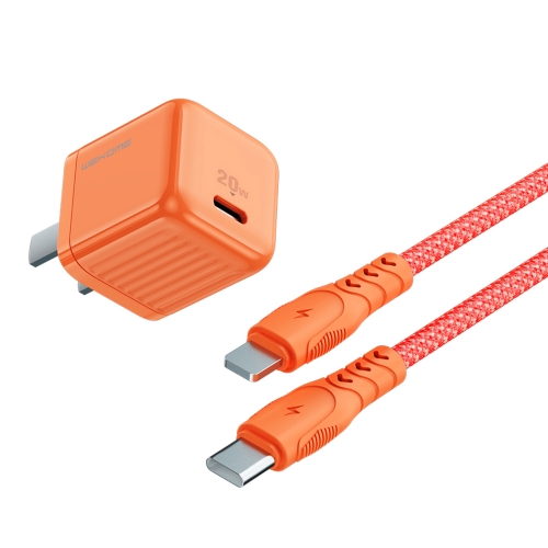 

WK WP-U139i 20W Color Candy Series USB-C/Type-C Fast Charger Set (Orange)
