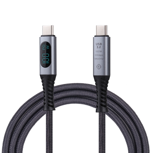 

10Gbps 8K USB-C/Type-C to USB-C/Type-C Digital Video Cable Compatible with USB 3.2, Length: 1m (Black)