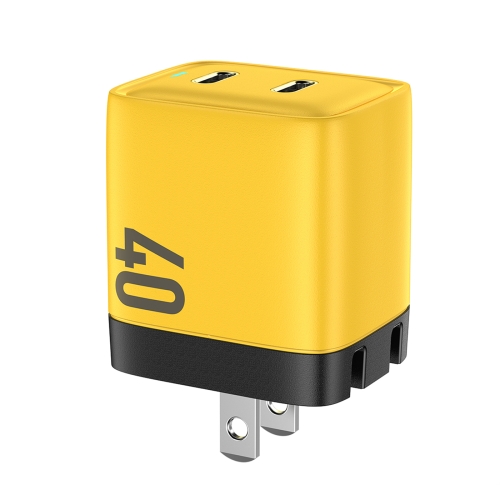 

WK WP-U128 40W Dual USB-C/Type-C Interface Gallium Nitride Charger,Specifications: US Plug