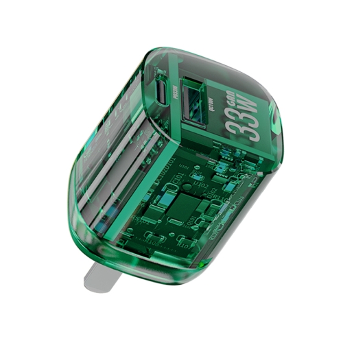 

WEKOME WP-U115 33W USB+Type Dual Port GaN Fast Charger, Specification:CN Plug(Green)