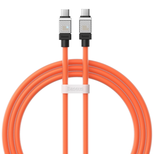 

Baseus Cool Play Series CAKW000207 100W USB-C / Type-C to USB-C / Type-C Fast Charging Data Cable, Length: 1m(Orange)