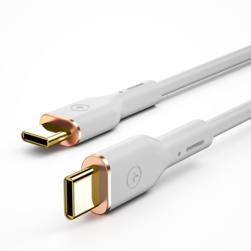 Cable de datos y carga rápida, USB Type-C a Lightning, 1 m, blanco