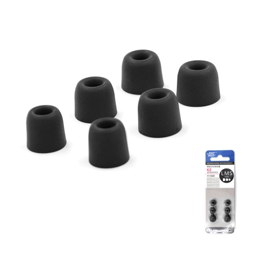 

KZ 6 PCS Sound Insulation Noise Cancelling Memory Foam Earbuds Kit for All In-ear Earphone, Size: L & M & S(Black)