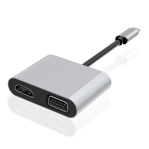 

2 in 1 Multifunctional USB-C / Type-C to HDMI+VGA HUB Docking Station