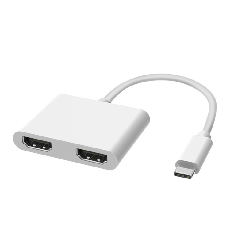 

2 in 1 Multifunction USB-C / Type-C to Dual HDMI HUB Docking Station (White)