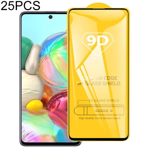 

25 PCS For Galaxy A71 9D Full Glue Full Screen Tempered Glass Film