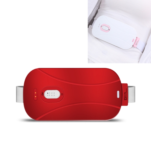 Women Menstrual Cramp Relief Pain Health Care Warm Uterus Belt Heat  Moxibustion and Nuan Gongbao Hot Compress(Red)