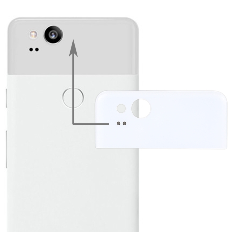 

Google Pixel 2 Back Cover Top Glass Lens Cover(White)