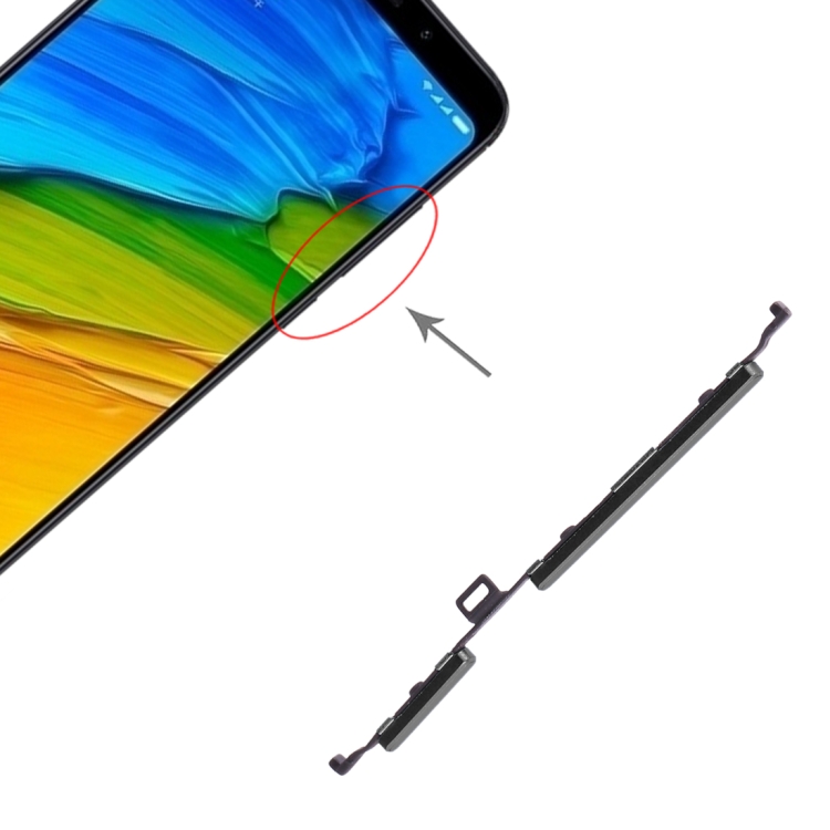 

Power Button and Volume Control Button for Xiaomi Redmi 5 Plus(Black)
