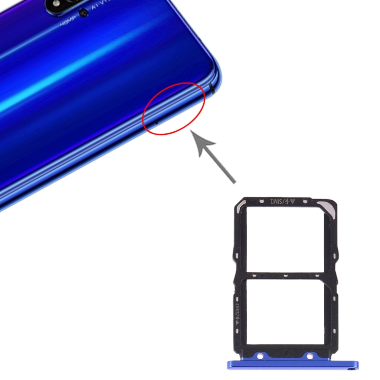 

SIM Card Tray + SIM Card Tray for Huawei Honor 20 (Blue)