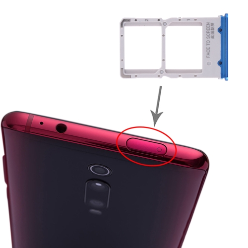 

SIM Card Tray + SIM Card Tray for Xiaomi Redmi K20 / K20 Pro / Mi 9T / Mi 9T Pro(Blue)