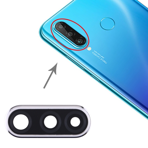For Huawei P30 Lite 24MP  Camera Lens Cover (Silver) sg zcm2023nl 2mp 23x 5 117mm lens small block camera module optical zoom cost effective