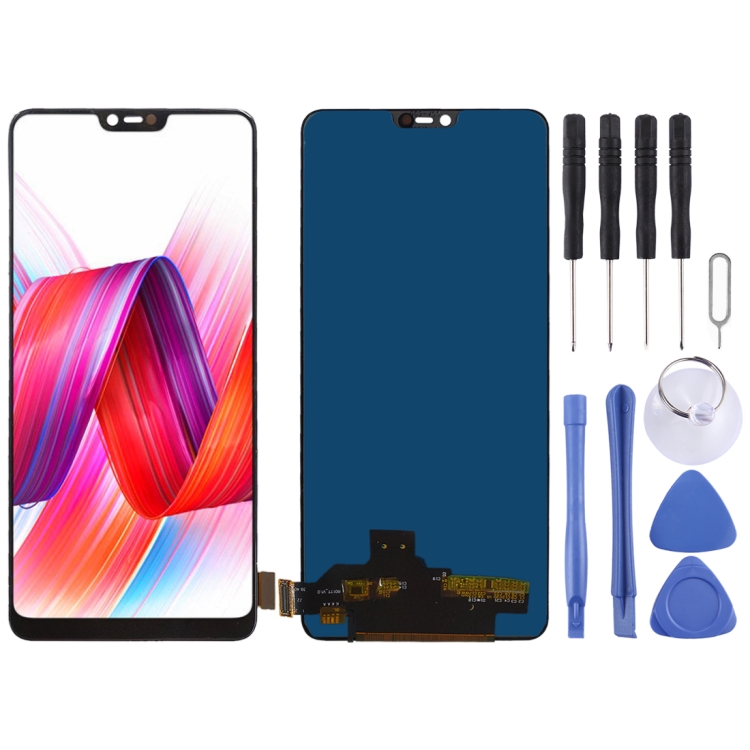 

TFT Material LCD Screen and Digitizer Full Assembly for OPPO R15(Black)