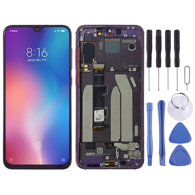 

Original LCD Screen and Digitizer Full Assembly with Frame for Xiaomi Mi 9 SE(Purple)