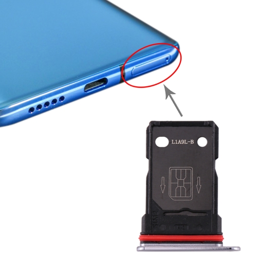 

For OnePlus 7T SIM Card Tray + SIM Card Tray (Silver)