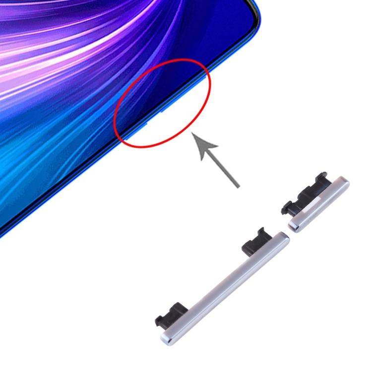 

Power Button and Volume Control Button for Xiaomi Redmi Note 8 Pro(Silver)