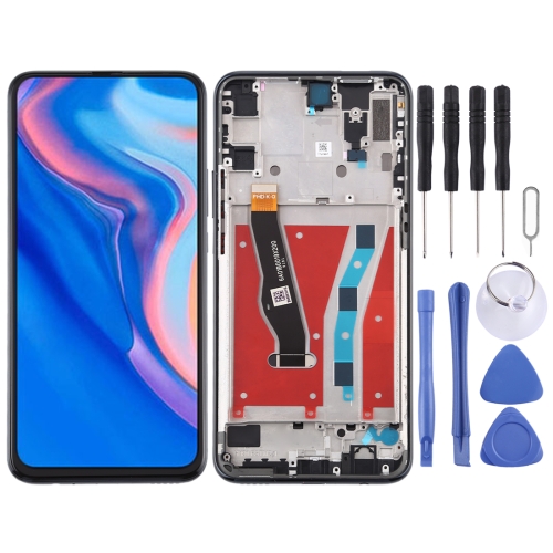 Mobile Phone Replacement Parts LCD Screen and Digitizer Full Assembly with Frame for Huawei P40 Lite E Flex Cable Color : Black 