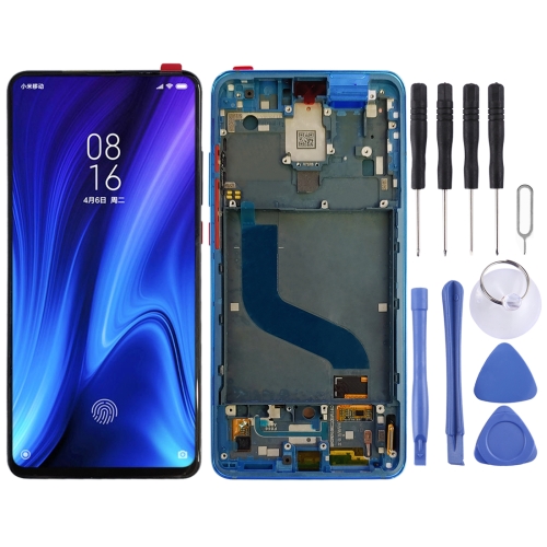 

OLED LCD Screen for Xiaomi Redmi K20 / Redmi K20 Pro / 9T Pro Digitizer Full Assembly with Frame(Blue)