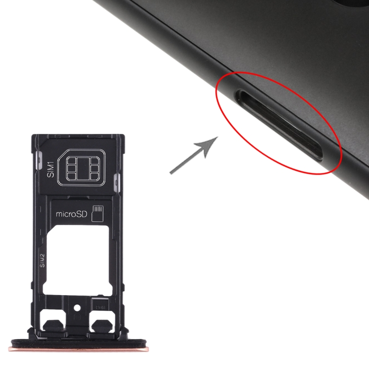 HDZ ATYJJ SIM-kaarthouder Micro SD-kaarthouder voor Xiaomi Poco X3 Pro M2102J20SG M2102J20SI (kleur: zwart