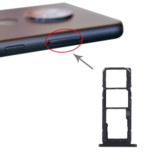 SIM Card Tray + SIM Card Tray + Micro SD Card Tray for Nokia 7.2 / 6.2 TA-1196 TA-1198 TA-1200 TA-1187 TA-1201(Black) for tcl 40 xe original sim micro sd card tray black