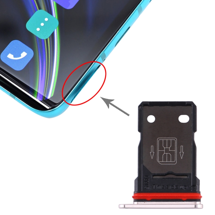 

Original SIM Card Tray + SIM Card Tray for OnePlus 8(Silver)