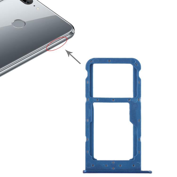

SIM Card Tray + SIM Card Tray / Micro SD Card for Huawei Honor 9 Lite(Blue)