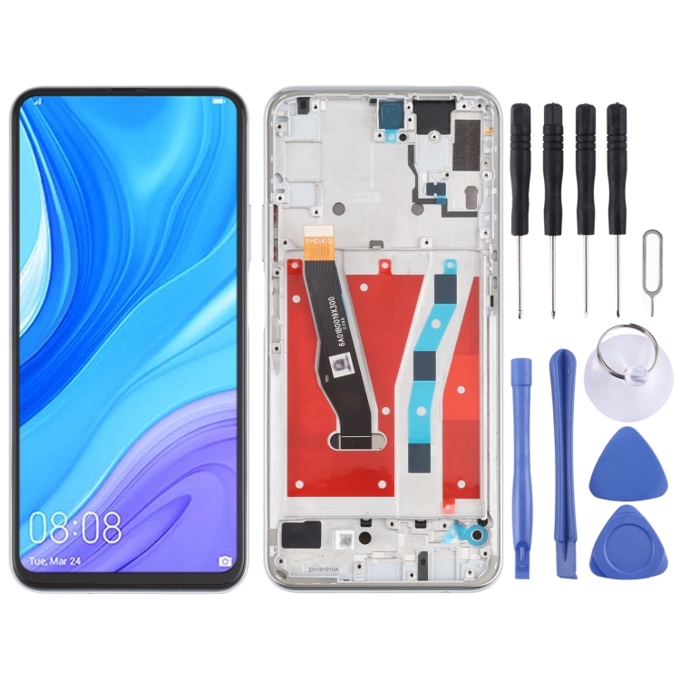 

OEM LCD Screen for Huawei P smart Pro 2019 Digitizer Full Assembly with Frame(Silver)