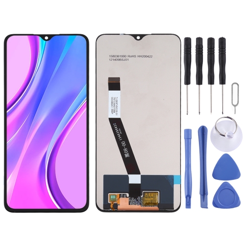 TFT LCD Screen for Xiaomi Redmi 9/Redmi 9 Prime/Poco M2 Digitizer Full Assembly(Black) litchi texture horizontal flip 360 degrees rotation leather case for galaxy tab a 10 1 2019 t510 t515 with holder black