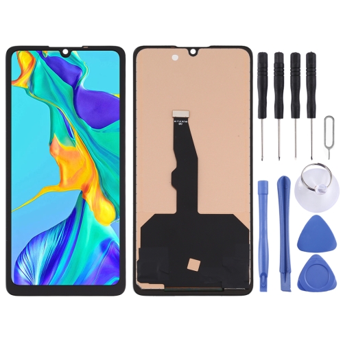 TFT Material LCD Screen and Digitizer Full Assembly (Not Supporting Fingerprint Identification) for Huawei P30 i14 pro max n86 4gb 32gb 6 3 inch face identification android 10 mtk6737 quad core network 4g with 64gb tf card blue
