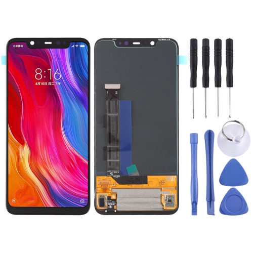 Black Color : Black Cellphone Repair Part LCD Screen and Digitizer Full Assembly for Xiaomi Mi 8 Explorer