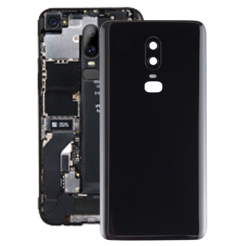 

For OnePlus 6 Smooth Surface Battery Back Cover (Black)