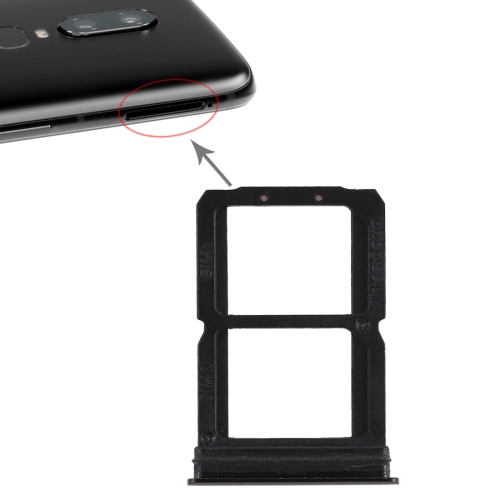 

For OnePlus 6 Double SIM Card Tray (Black)