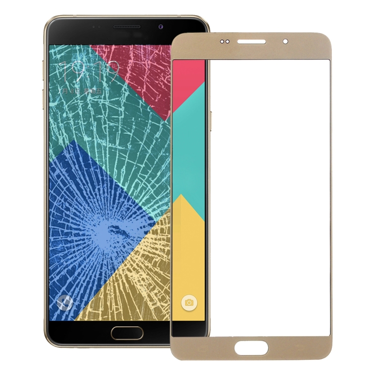 

For Galaxy A9 (2016) / A900 Front Screen Outer Glass Lens (Gold)