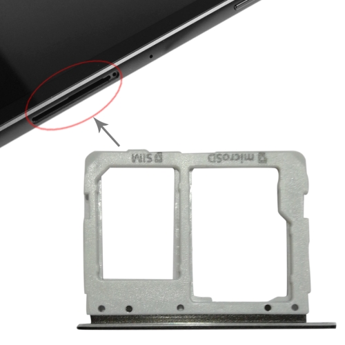 

For Galaxy Tab S3 9.7 / T825 (3G Version) SIM Card Tray + Micro SD Card Tray (Black)