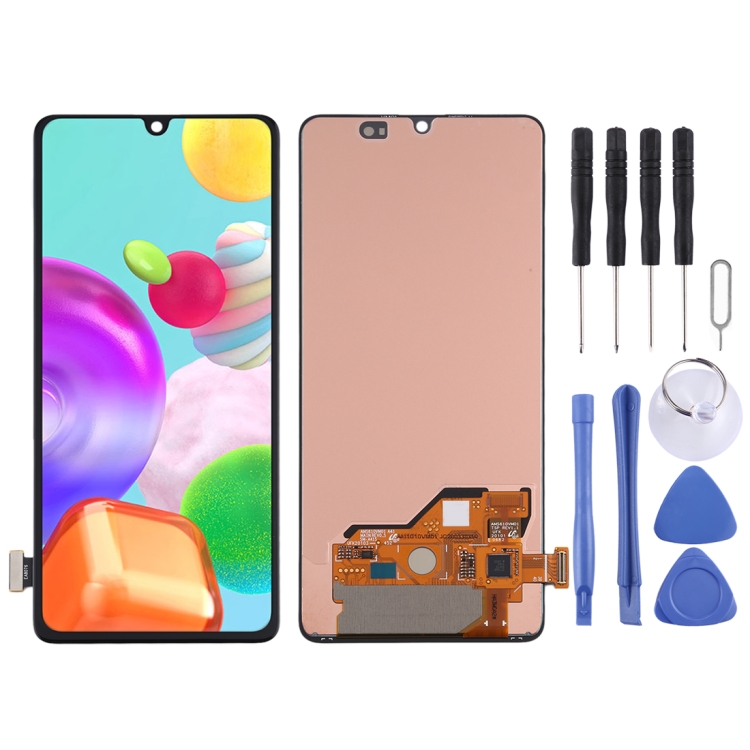 

Super AMOLED Material LCD Screen and Digitizer Full Assembly for Samsung Galaxy A41 (Black)