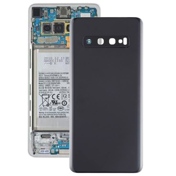 

For Galaxy S10 Battery Back Cover with Camera Lens (Black)