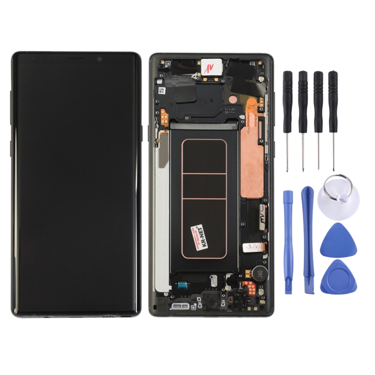 

LCD Screen and Digitizer Full Assembly with Frame for Galaxy Note9 / N960A / N960F / N960V / N960T / N960U(Black)