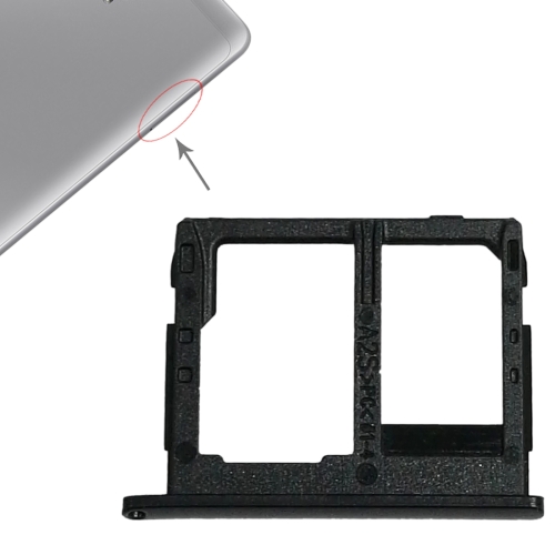 

For Galaxy Tab A 8.0 / T380 / T385 SIM Card Tray + Micro SD Card Tray (Black)