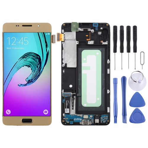 

TFT LCD Screen for Galaxy A5 (2016) / A510F Digitizer Full Assembly with Frame (Gold)