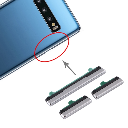 For Samsung Galaxy S10 5G Power Button and Volume Control Button(Silver) for xiaomi poco f5 volume button flex cable