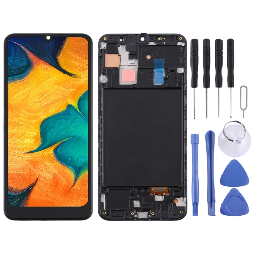 

TFT LCD Screen for Samsung Galaxy A30 Digitizer Full Assembly with Frame (Black)