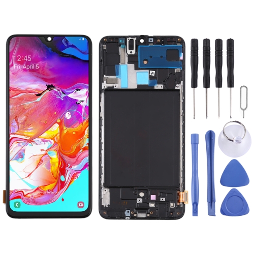 TFT LCD Screen for Samsung Galaxy A70  Digitizer Full Assembly with Frame, Not Supporting Fingerprint Identification (Black) 1 meter hydraulic hose assembly zg3 8 inch oil pipe hose hydraulic jack electric manual hydraulic pump oil pipe with joint