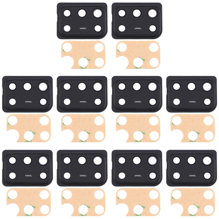 

For Samsung Galaxy A31 10pcs Camera Lens Cover (Black)