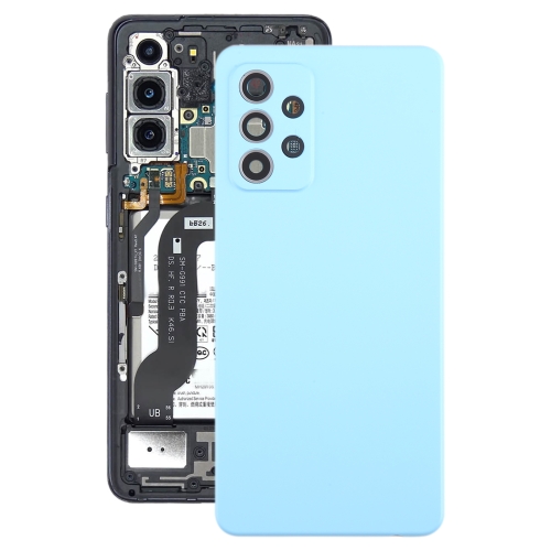 

For Samsung Galaxy A52 5G / A52 4G Battery Back Cover with Camera Lens Cover(Blue)