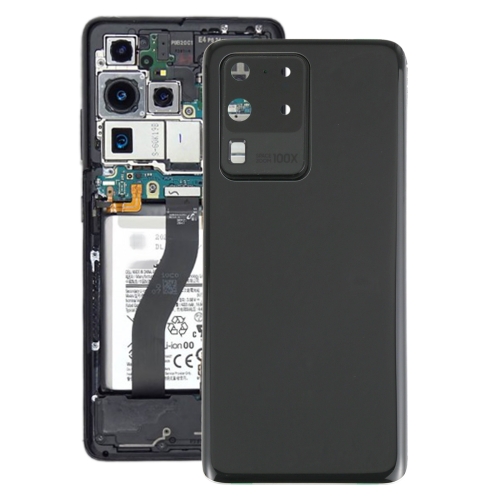 For Samsung Galaxy S20 Ultra Battery Back Cover with Camera Lens Cover (Black) чехол на samsung galaxy s22 ultra kruche print ночные огни противоударный бампер с принтом