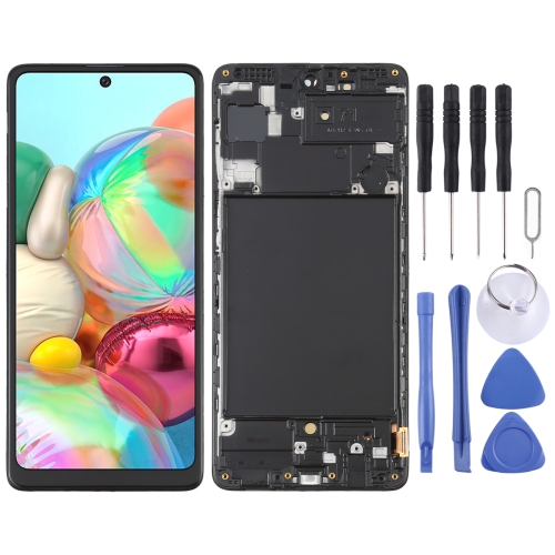 OLED LCD Screen for Samsung Galaxy A71 SM-A715(6.39 inch) Digitizer Full Assembly with Frame (Black) boat fuel tank connector pickup fitting marine outboar oil tank with fuel meter for 12l 24l fuel tanks fuel gauge assembly