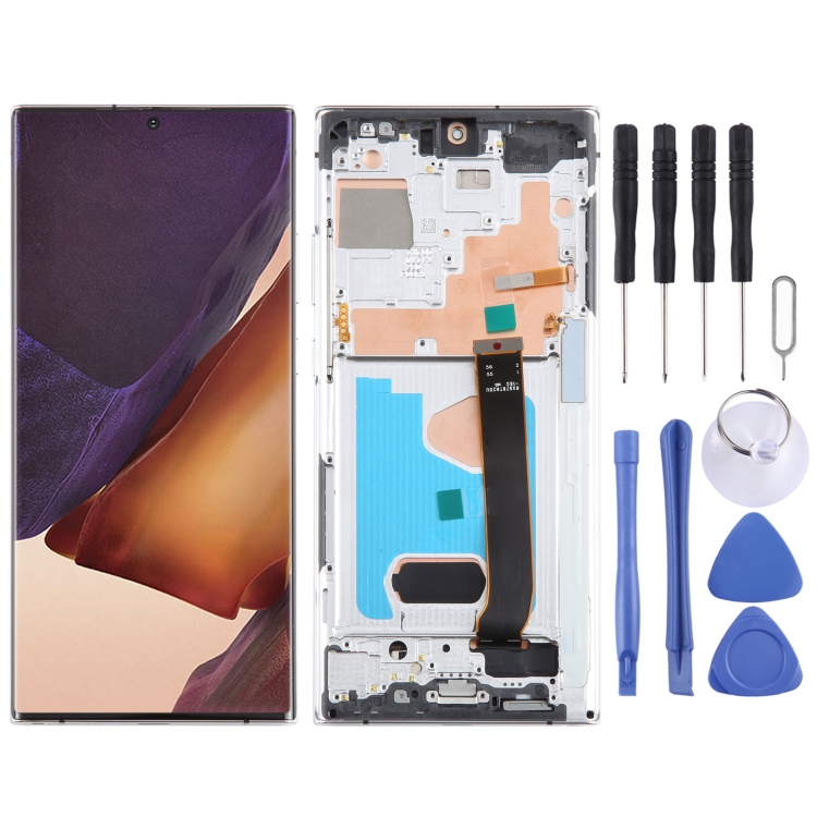 

For Samsung Galaxy Note20 Ultra 4G Original Super AMOLED LCD Screen Digitizer Full Assembly With Frame (Silver)