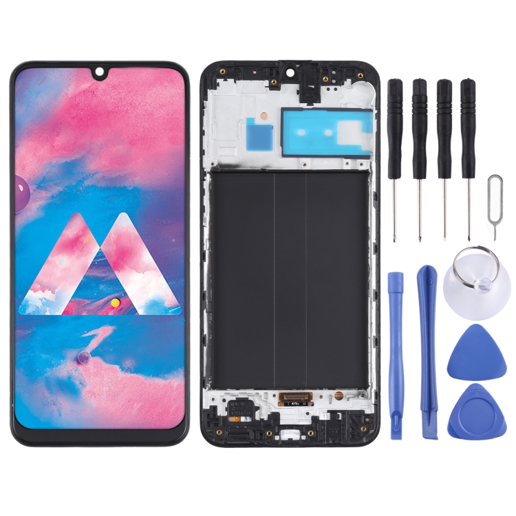 

Original LCD Screen and Digitizer Full Assembly with Frame for Samsung Galaxy M30 SM-M305 (Black)