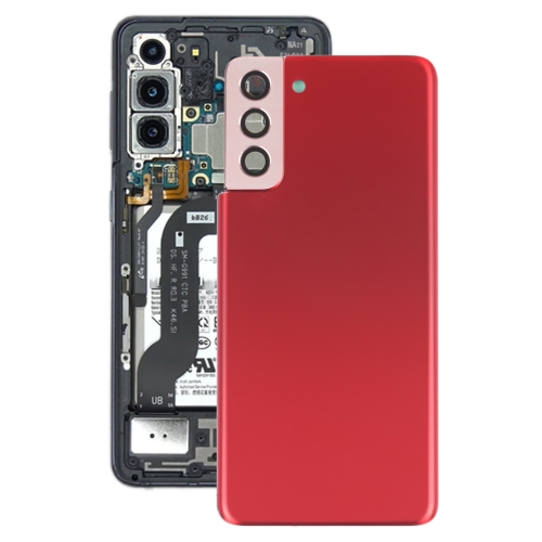 Battery Back Cover with Camera Lens Cover for Samsung Galaxy S21+ 5G(Red)